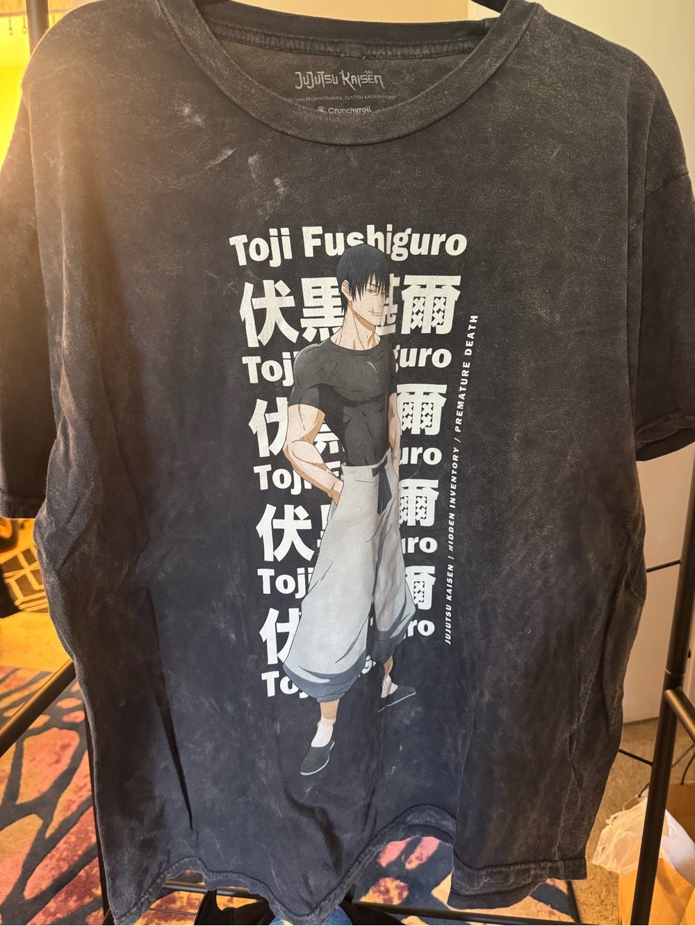 Jujustu Kaisen Toji Fushiguro Graphic Kids Black T‑Shirt